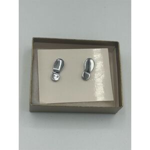 Vintage Avon Silvertone Footprint Lapel Pins Unisex Fashion Jewelry